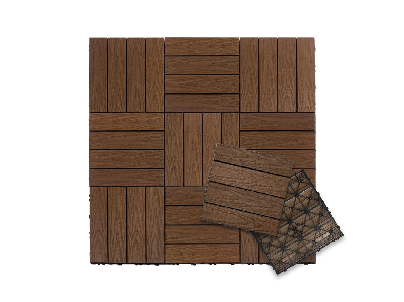 Vlondertegel composiet ipe, 30 x 30 cm - Afbeelding 2